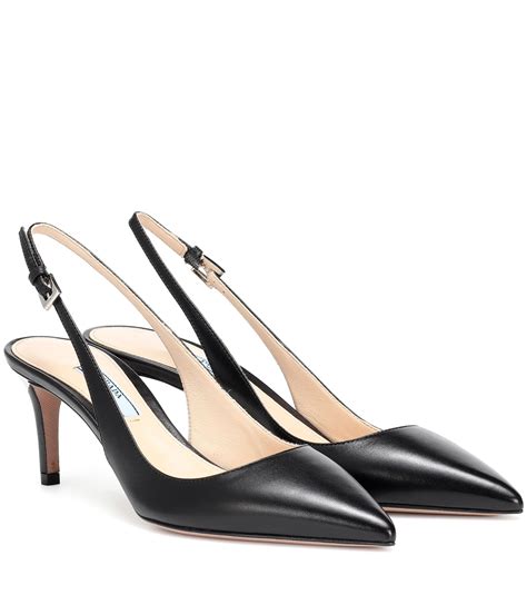 prada leather slingback pumps|prada black slingback leather pumps.